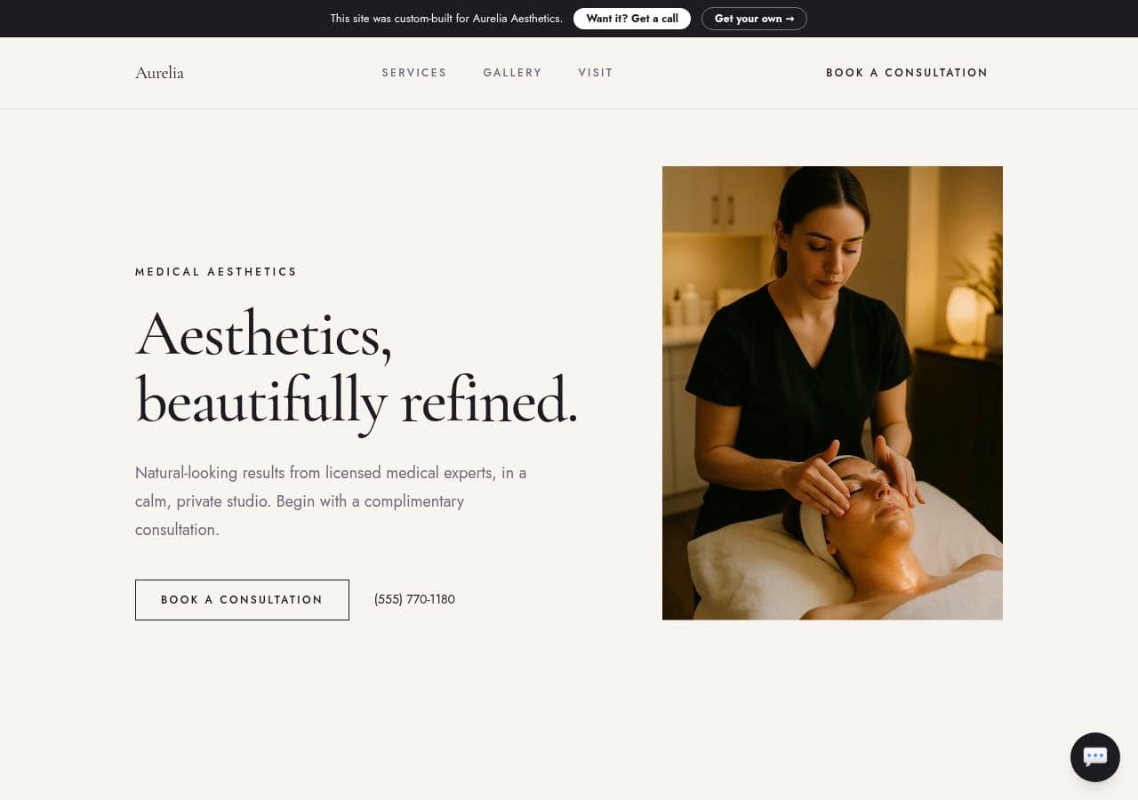 Med Spas website example
