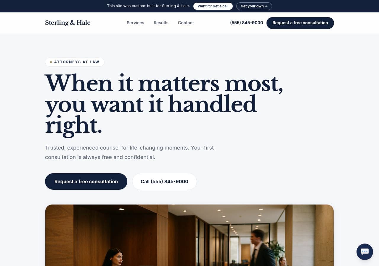 Law Firms website example