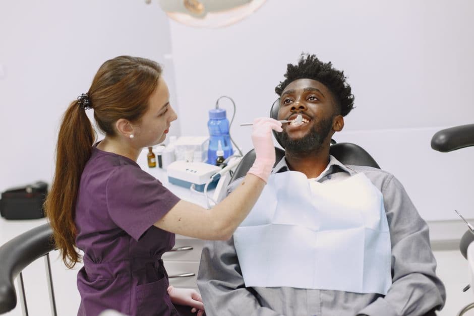 Dentist treating a patient